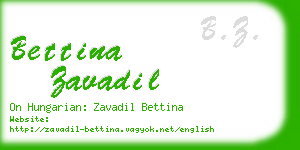 bettina zavadil business card